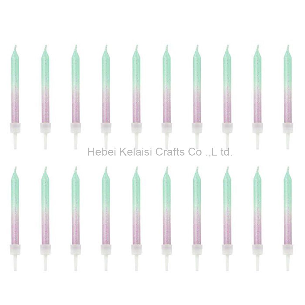 20 progressive color birthday candles