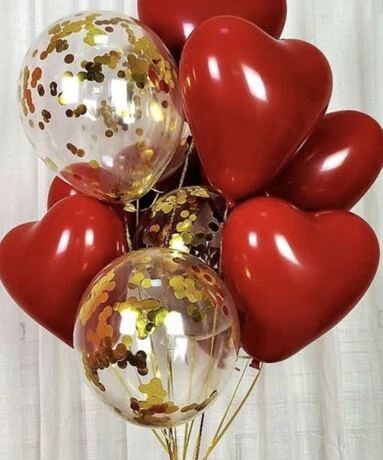 11pcs Heart Decorative Balloon Set